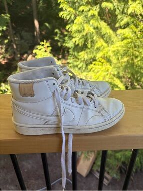 Nike White High-Top Sneakers - Youth Athletic Shoes
